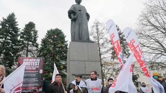 Protest pracowników UMCS Protest pracowników UMCS