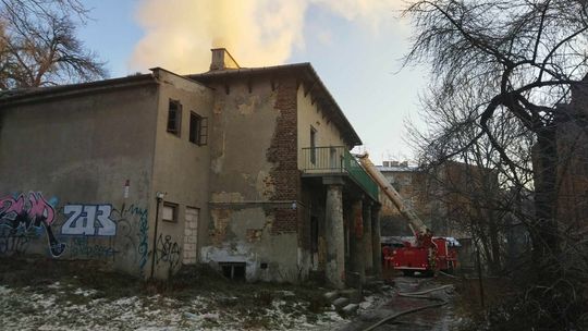 Pożar pustostanu przy ul. Wesołej