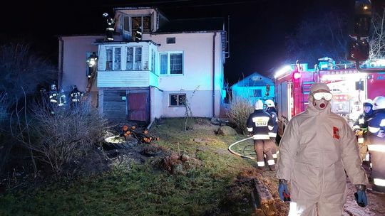 Pożar domu w miejscowości Szczuczki