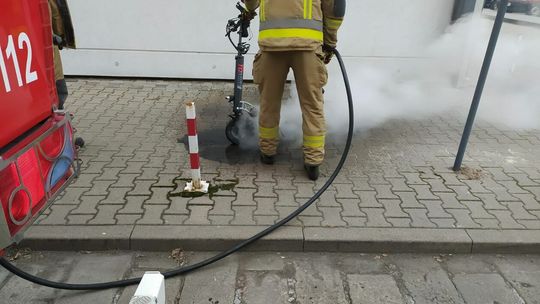 Pożar hulajnogi w Lublinie