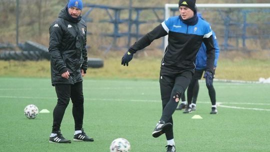Trening Motoru Lublin na bocznym boisku Areny