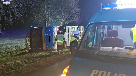 Kolonia Siedliszczki. Wypadek autokaru z Ukrainy