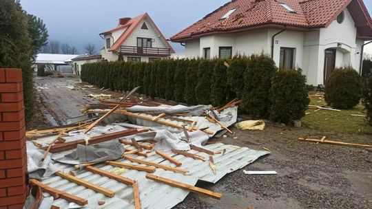 Skutki czwartkowego załamania pogody w powiecie parczewskim