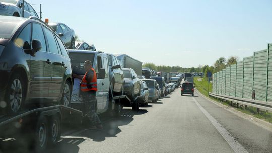 Kolejki na granicy w Dorohusku