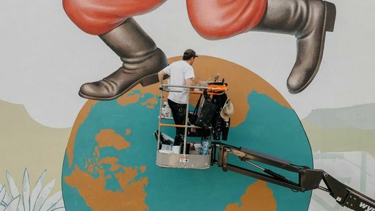 Antywojenny mural w Lublinie