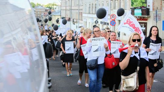 Protest pracowników MOPR