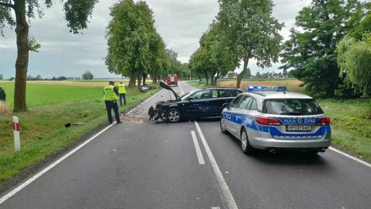 Wypadek na drodze krajowej nr 63 w rejonie miejscowości Dminin