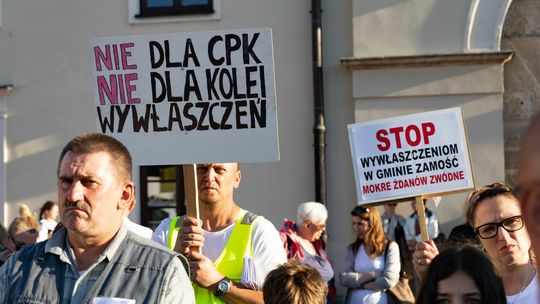 Protest przeciwko CPK w Zamościu Protest przeciwko CPK w Zamościu