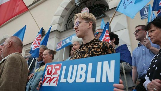 Protest związkowców OPZZ