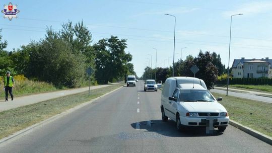 Potrącenie przy ul. Hrubieszowskiej w Zamościu Potrącenie przy ul. Hrubieszowskiej w Zamościu