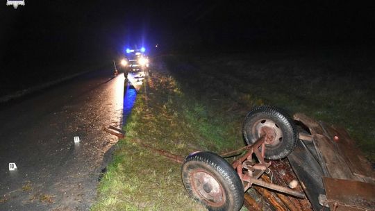 Aleksandrów. Zginął przygnieciony przez wóz z drzewem