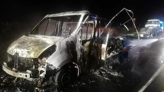 Pożar samochodu dostawczego Pożar samochodu dostawczego