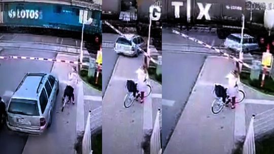 Wypadek na przejeździe kolejowym