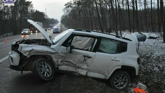 Kolizja na drodze krajowej nr 2 