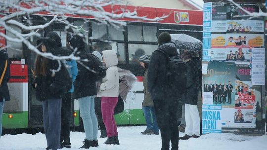 Sypnęło śniegiem w Lublinie