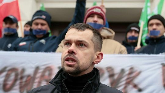 Protest Agrounii przed Lubelskim Urzędem Wojewódzkim