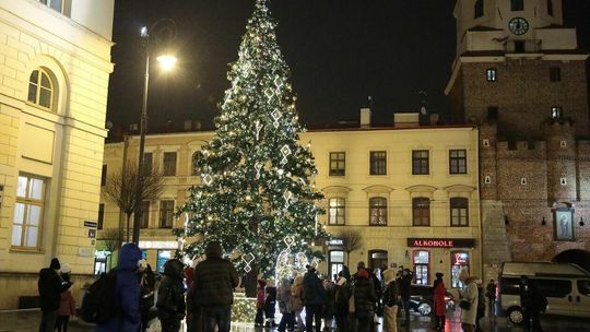 Włączenie choinki przed lubelskim ratuszem