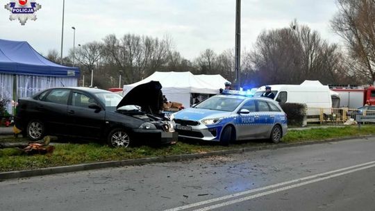 Kraśnik. Kolizja koło targowiska Kraśnik. Kolizja koło targowiska