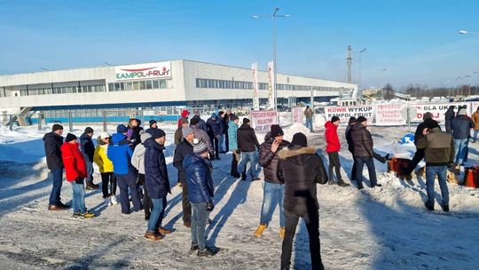 Protest rolników w Rykach Protest rolników w Rykach