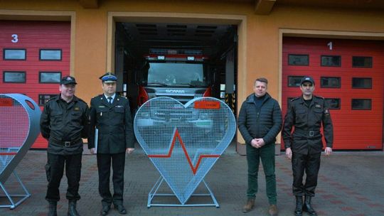 Pojemniki-serca od zamojskich strażaków