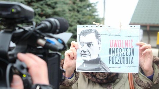 Protest pod białoruskim konsulatem w Białej Podlaskiej 