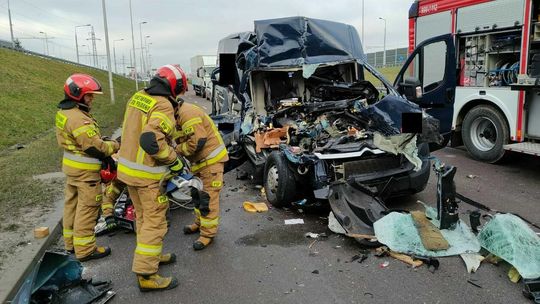 Wypadek na ulicy Mełgiewskiej w Lublinie