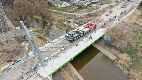 Próba obciążeniowa mostu nad Bystrzycą