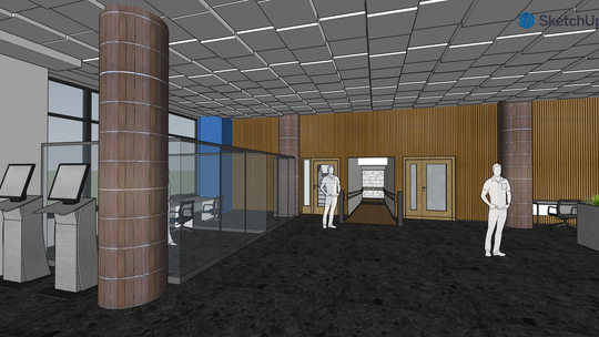 Wizualizacja biblioteki UMCS po przebudowie