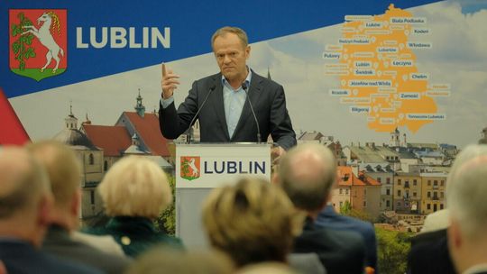 Donald Tusk w Lublinie - posiedzenie klubu parlamentarnego