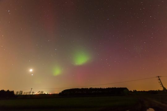 zorza w okolicach Puław