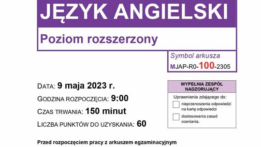 Matura 2023. Język angielski poziom rozszerzony
