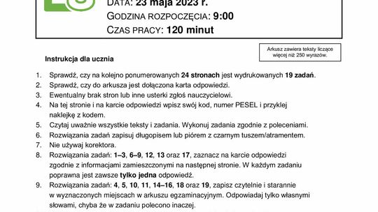 Egzamin ósmoklasisty. Język polski