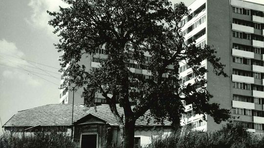  Sierakowszczyzna. Jeden z nieistniejących domów w części północno-zachodniej, w wąwozie pomiędzy osiedlami