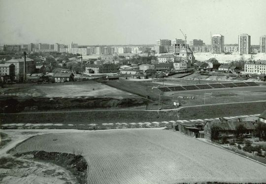  widok na Kalinowszczyznę od strony Tatar. Na pierwszym planie widoczny stadion Motoru przy ul. Kresowej
