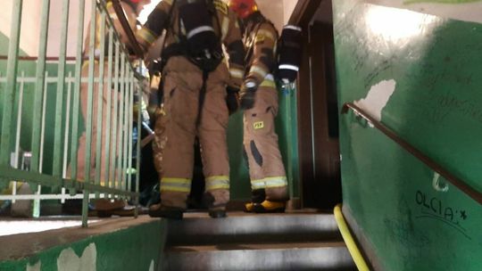 Pożar w kamienicy na ul. Łukasińskiego