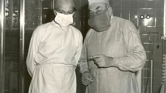 Prof. Kazimierz Gerkowicz i prof. Tadeusz Krwawicz