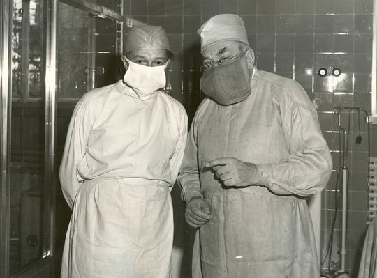 Prof. Kazimierz Gerkowicz i prof. Tadeusz Krwawicz