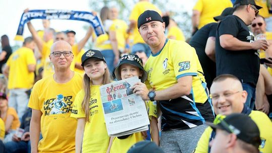 Kibice żużlowi na pierwszym finałowym meczu Platinum Motor Lublin - Betard Sparta Wrocław 
