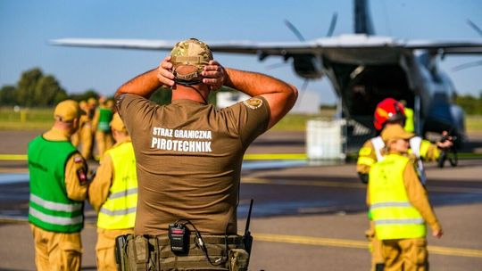 Ćwiczenia na płycie Portu Lotniczego Lublin