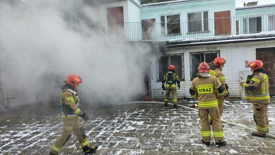 pożar w Okunince pożar w Okunince
