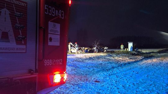 Pożar przyczepy kempingowej