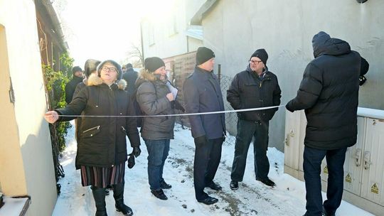 Wizja lokalna na ulicy Wapiennej