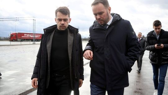 Wizyta wiceministra rolnictwa Michała Kołodziejczaka na przejściu granicznym w Dorohusku 