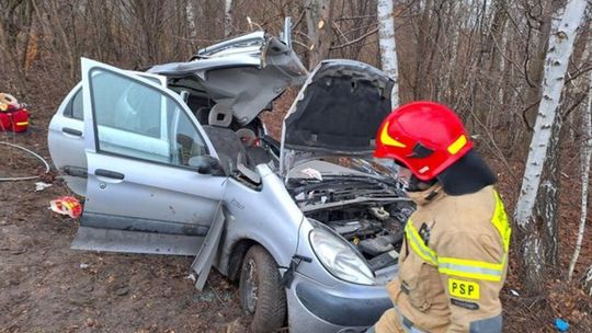 Wypadek na drodze wojewódzkiej 843