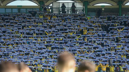 Kibice na derbach Górnik Łęczna - Motor Lublin