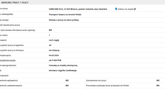 KIEROWCA C+E FIRANKA