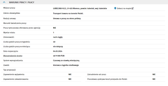 KIEROWCA C+E FIRANKA