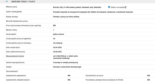 KIEROWCA SAMOCHODU DOSTAWCZEGO