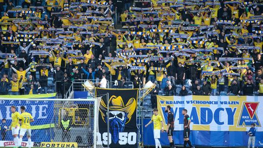 Kibice na meczu Motor Lublin - Chrobry Głogów