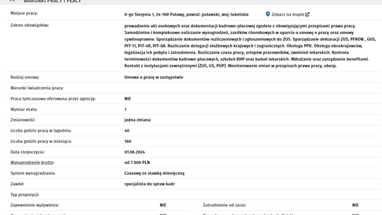 SPECJALISTA DS. KADR I PŁAC